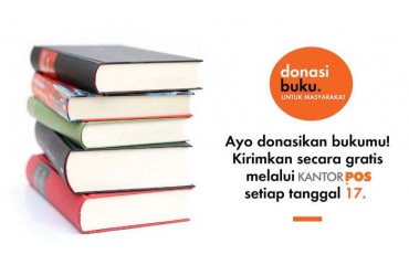 Donasikan Buku Anda Melalui Pos Indonesia dan Tokobaca.com ke Taman-Taman Baca di Seluruh Indonesia